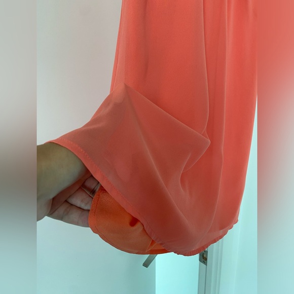 NWOT BCBGeneration Halter Mini Dress in Coral - Picture 3 of 7